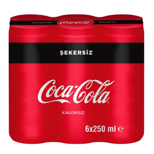 Coca Cola Şekersiz Kutu 6x250 ml