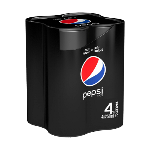 Pepsi Max Kutu 4X250 ml