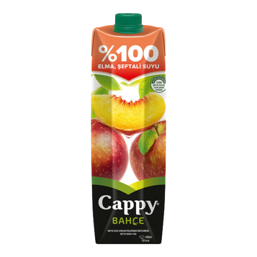 Cappy Bahçe 100 Elma Şeftali Suyu 1 l