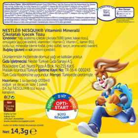 NESTLÉ® NESQUIK® Çikolatalı İçecek Tozu 14,3 g